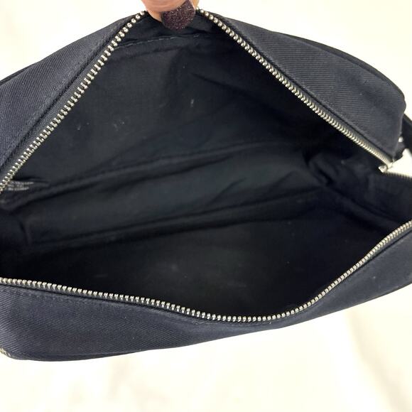 Authentic Prada Amber Homme Toiletry Travel Bag For Men Navy Blue Double Zipper - Picture 7 of 8